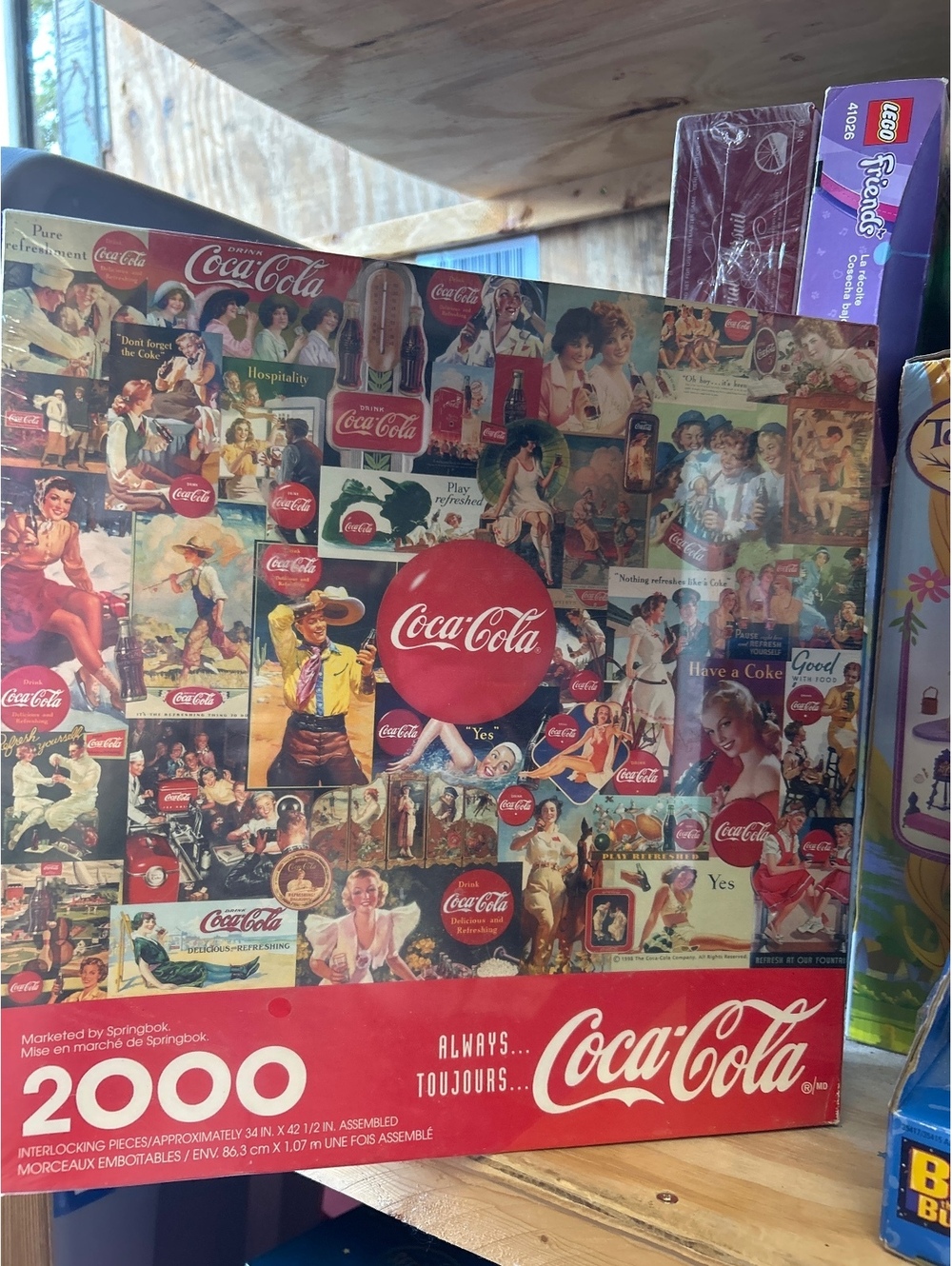 Coca-Cola 2000 Interlocking Puzzle 1500 Pieces Vintage Ads Collage